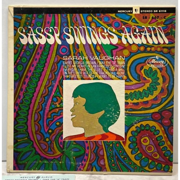 Sarah Vaughan Sassy Swings Again Compact 33 Jukebox 7" Record Mercury SR-667 - Picture 4 of 9